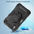 SEYMAC Case for iPad Mini 6 8.3 , Full-Body Shockproof Protective Cover with 360 Rotating Stand and Pen Holder