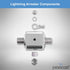 Proxicast Coaxial Lightning Arrester/Suppressor with 75 Ohm F Female Connectors, Pro-Grade Coax Cable Surge Protector