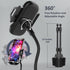 CAVIANA 360 2 Dual Phone Holder for Car Cup Holder Long Flexible Neck, Rotatable Car Phone Mount - Adjustable Cell Cup