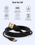 6ft, PS4, 2.0 6 USB to USB Cable Male to Male USB A To USB A Cable for WD Hard Drives, PC, Mac, Laptop, Xbox - USB Type