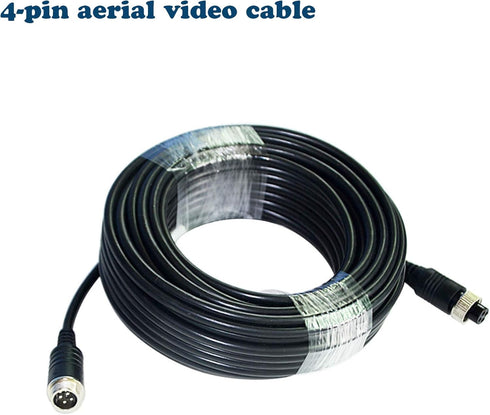17FT / 5m Backup Camera Cable, 4-pin Aviation Video Extension Cable for Car Video System