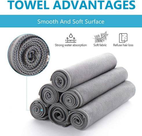 Screens Cleaning Microfiber Suede Cloth, 8 Pack Streak Free Lint Free Large Rag for Electronics Devices, 12x12in