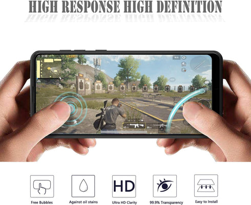 Orzero (3 Pack) Tempered Glass Screen Protector for Samsung Galaxy A21s, Full Adhesive, 2.5D Arc Edges, HD Anti-Scratch