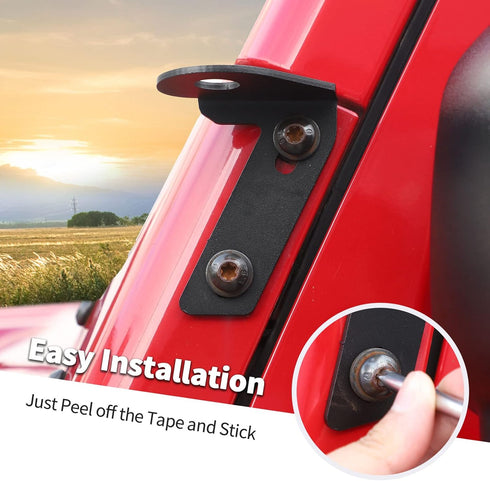 A Pillar CB Antenna Mounting Bracket for Jeep Wrangler JK JKU 2007-2018, Driver's Side