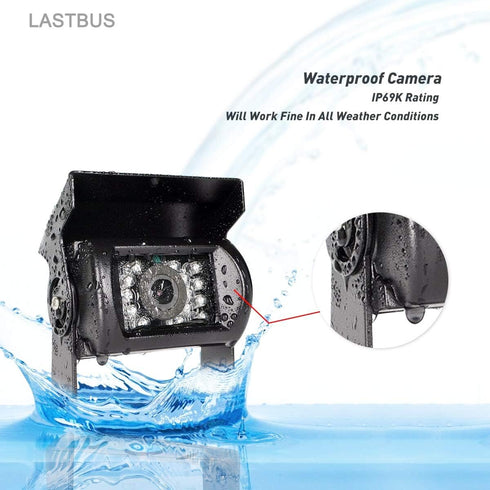 LASTBUS 4 GX12-4 Backup Camera, Reversing Camera, Waterproof Night Vision Wide View Angle Rear View Camera with Pin