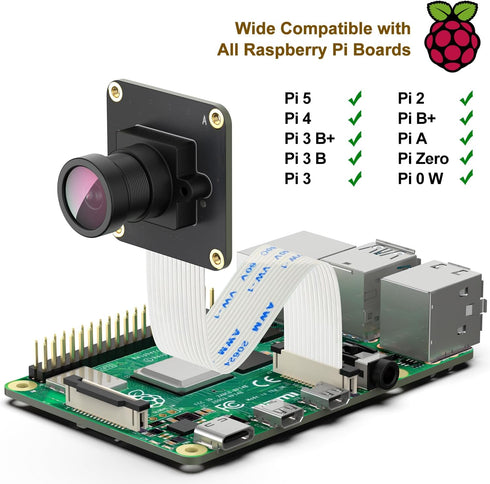 innomaker OV9281 309fps Global Shutter Camera Module with Mono Sensor, High Speed, Native Raspberry Pi OS Driver