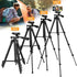 LINKCOOL 42 inches Phone Tripod, Portable Adjustable Cell Phone Tripod Stand with Phone Mount & Wireless Control Remote