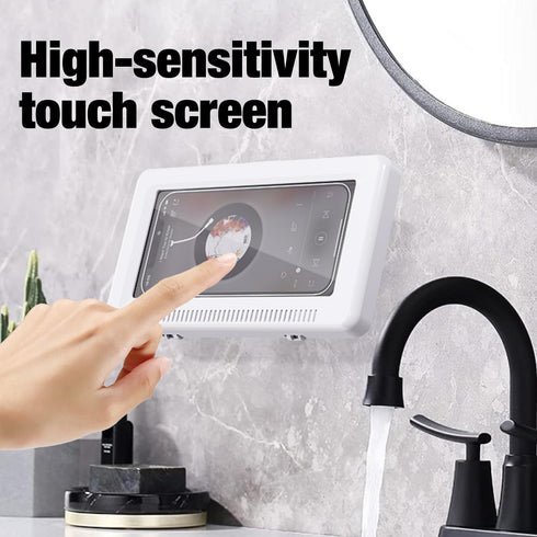 Waterproof Shower Phone Holder - Adjustable Angle, Anti-Fog High Sensitivity Cover for 4" - 7" Cell Phones