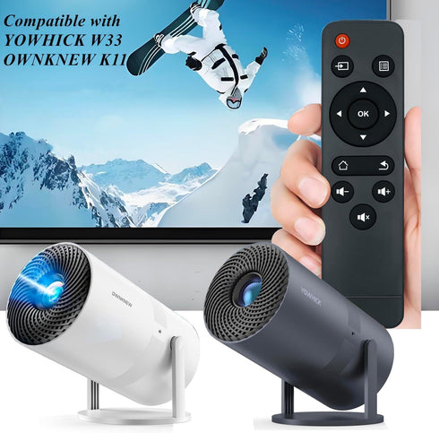 AWO AK-69,OWNKNEW K11,YOWHICK W33 Replacement Remote Control Compatible for PANSEBA Portable Mini Movie Projectors