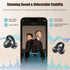 Fhumsh 5.4 40H Commuting Open Ear Headphones, Bluetooth Clip On Headphones, Playtime Wireless Stereo Earbuds with LED