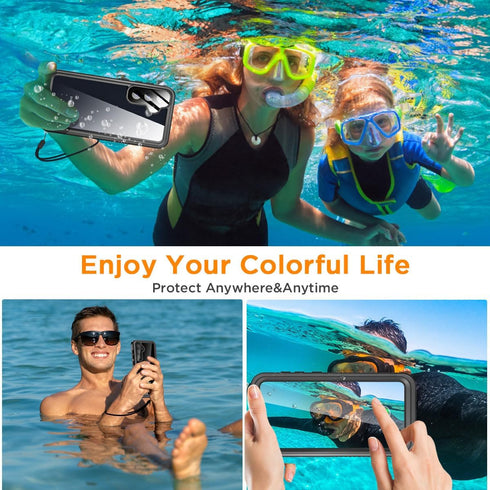AICase Waterproof Case for Samsung Galaxy A55, Clear Built-in Screen Protector, IP68 Certified Full Body Protection