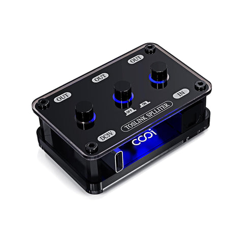 cooidea Digital Optical Audio Splitter 1 in 3 Out SPDIF Toslink Optical Splitter