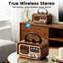 Bingxue MP3 Vintage Portable Radio with Bluetooth & TWS, AM/FM/SW Reception, Solar/D Battery/USB Charging, Player, TF
