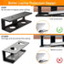 3 PCS Under Desk Laptop Mount with Anti-Scratch Felt Board, Durable Holder Tray for Laptop Storage