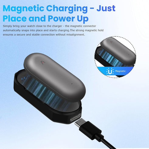 KONXISA Charger Cable for PLAUD Notepin Ai Voice Recorder, Smart Watch Charging Dock with Short Circuit and Overload