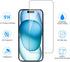 SIBEITU Screen Protector for iPhone 15 Plus - 3 Pack with Camera Lens Protector, 6.7 Inch HD Clear, 9H Hardness