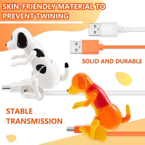 Dog Charging Cable for Smartphone USB Data Transmission Mini Humping Dog Cable for USB Charging of Mobile Phones,