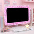 Macuezu 22"-28" Cute Monitor Cover, Lovely Computer Monitors Covers with Bow-Knot, Pink Computer Monitor Decor, Dust
