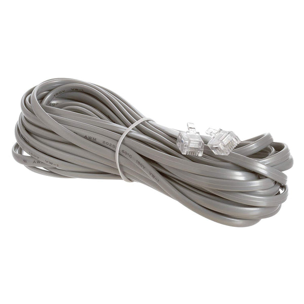 Cmple 25ft Telephone Cord, Male to Male 6P4C RJ11 Cable for Landline, Gray