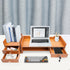 WDZCZDoo 11.02lbs Computer Monitor Stand, Computer Rack with Storage, Wooden Laptop Monitor Stand, Wood Desk Organizer