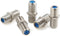 Pasow F81 Barrel Connectors High Frequency 3GHz Female to Female F-Type Adapter Couplers (5 pcs, Silver)