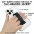 WUOJI -2Pack(Black) Finger Strap Phone Holder - Ultra Thin Anti-Slip Universal Cell Phone Grips Band Holder for Back