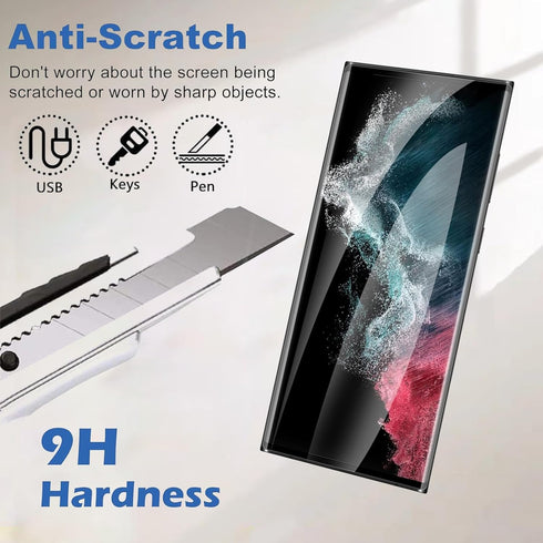 Lyphpe ?3-PACK?Screen Protector for Samsung Galaxy S22 Ultra, Case Friendly, 3D Curved, HD Clear Tempered Glass Film