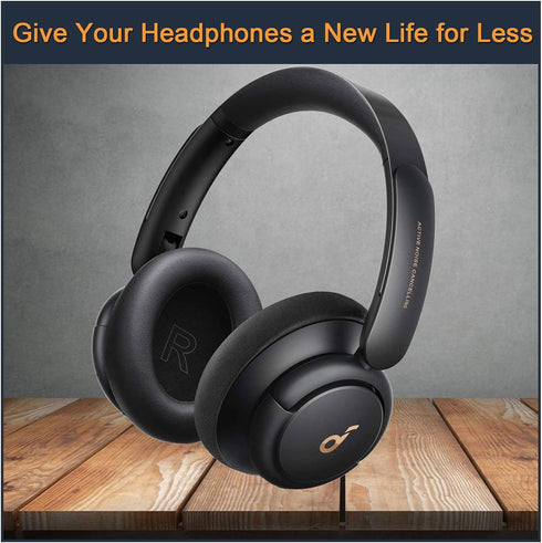 Earpads for Anker Soundcore Life Q30 Q35 Replacement Ear Cushion Pads with Memory Foam and Protein Leather