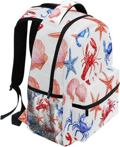 Krafig Backpacks Backpack Daypack Cute Lobsters Crabs Boys Girls Kids School Bookbag, School Bag Travel