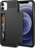 Vofolen iPhone 12 Mini Case 5G, Wallet Cover with Credit Card Holder, Anti-Scratch Dual Layer Protective Shell (Black)