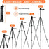 Camera Mount Phone Tripod Stand: 51-Inch Lightweight Travel Tripod for iPhone with Remote, Phone Holder & GoPro