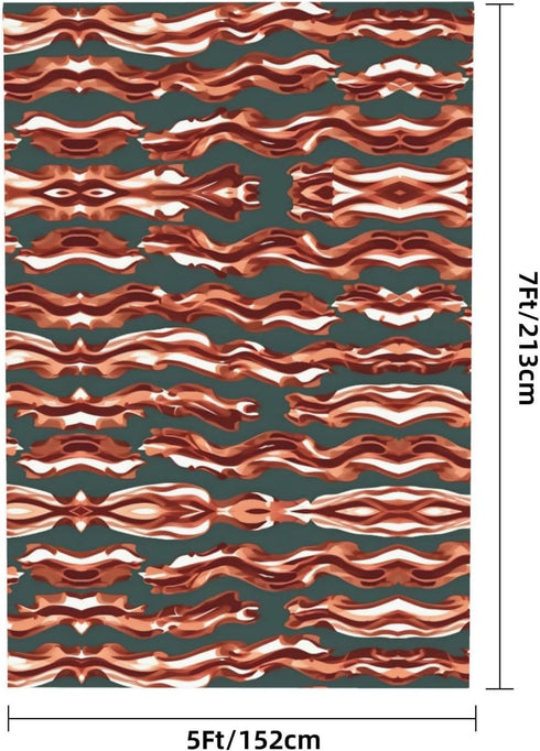 YQxwJL Bacon Pattern Print Studio Backdrop, Large Photo Backdrop for Professional Photography Studio and Events(No
