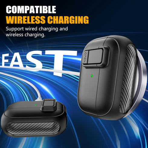 Military Hard Case for AirPods Pro with Cleaner Kit, Secure Lock for Apple AirPods Pro 2nd/1st Gen, Black