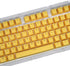 PBT Keycaps, 108 Keys Translucent Key DIY Keycaps for 61/64/87/104/108 Key Mechanical Keyboards (Yellow)