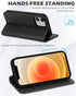 SHIELDON Case for iPhone 12/12 Pro 5G, Genuine Leather Wallet Case with RFID Blocking and Kickstand