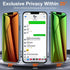 Fotbor Privacy Screen Protector for iPhone 13 Pro Max, 2 Pack Colorful Gradient Anti-Spy Anti-Blue Light Eye Protection