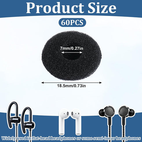 Trinkrittey 50 18mm MP3 MP4 13-18mm Pcs Earbud Sponge Cover Protector Soft Foam Earbud Tips Cushions for NAD Earpiece