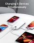 VEEKTOMX 10000mAh, Pack 17/16/15/14, Portable Charger with Built in Cables Power Bank for iPhone with AC Wall Plug