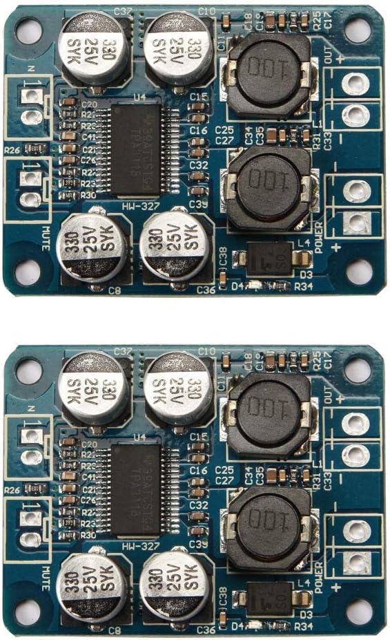 Ximimark 2PCS TPA3118 PBTL Mono Digital Amplifier Board, 1X60W, 8-24V Power AMP Replacement