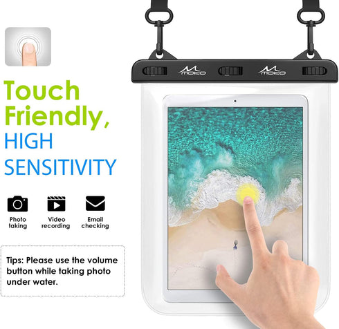 MoKo Waterproof Tablet Case, Dry Bag Compatible with iPad 10th, Mini 6/5/4/3, Air 5/4, Pro 11 2022, Galaxy Tab S6/S7,