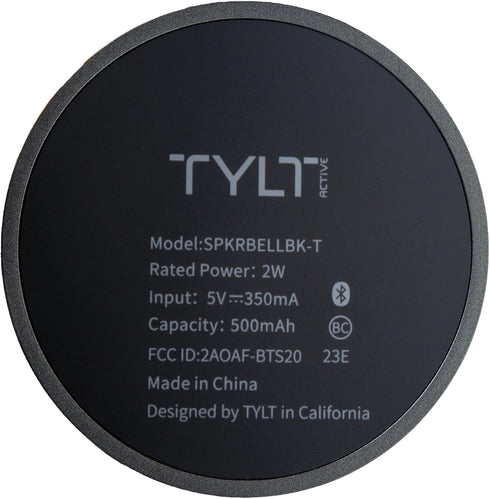 TYLT Bell Portable Magnetic Bluetooth Speaker with Built-in Mic for iPhone, iPad, Google Pixel, Samsung Galaxy (Black)