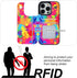 HAOPINSH iPhone 14 Pro Wallet Case with Card Holder, Colorful Graffiti Pattern Back Flip PU Leather Case for Women Girls