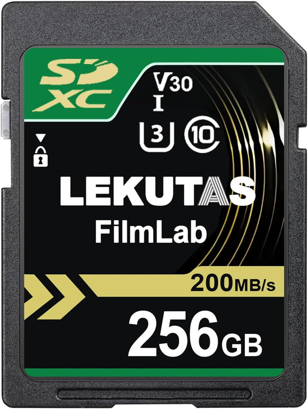 256GB SDXC UHS-I Memory Card - Up to 200MB/s Read Speed, C10, U3, V30, 4K UHD for Canon Nikon Sony Panasonic DSLR