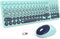 FD Wireless Keyboards and Mouse Combo, 2.4GHz USB Cordless, Cute Round Keys, Slim Quiet Set for Laptop, Computer, TV,