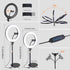 UEGOGO 10 Desk Ring Light with Stand, LED Circle Light with Phone Holder for Computer Laptop Zoom Meetings, Video