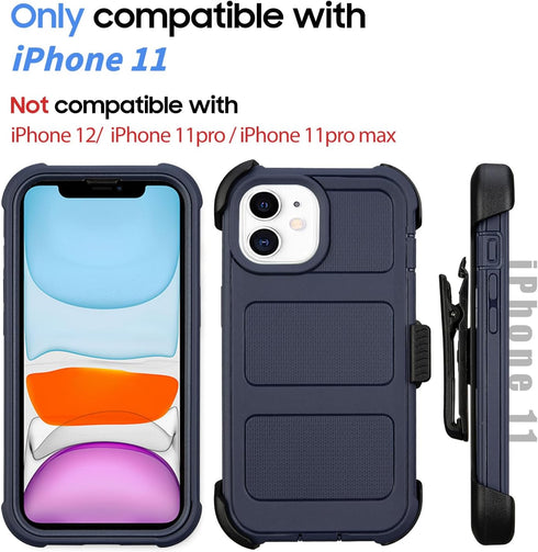 Saiboro 11 Anti-Drop,2 11,for 11 for iPhone Belt Clip Case Holster,Shockproof Heavy Duty Rugged with Stand Defender