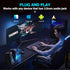 AYJBKL 3.5mm Computer Speakers for Desktop PC, USB-Powered Gaming Speakers for Laptop Multi Colorful LED Backlight