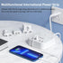 Unidapt European Plug Adapter, US to UK Europe Power Strip with 4 USB Ports, 3 AC Outlets, 5ft Extension Cord, Wall