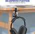 Jeffdad Metal Headphone Hook, Headphone Hanger with Double Hooks, Universal Aluminum Alloy Gaming Headphone Stand Under