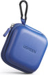 UGREEN Waterproof Earphone Case for AirPods Pro & JLab Earbuds, with Carabiner, for Headphones & SD Cards, Blue